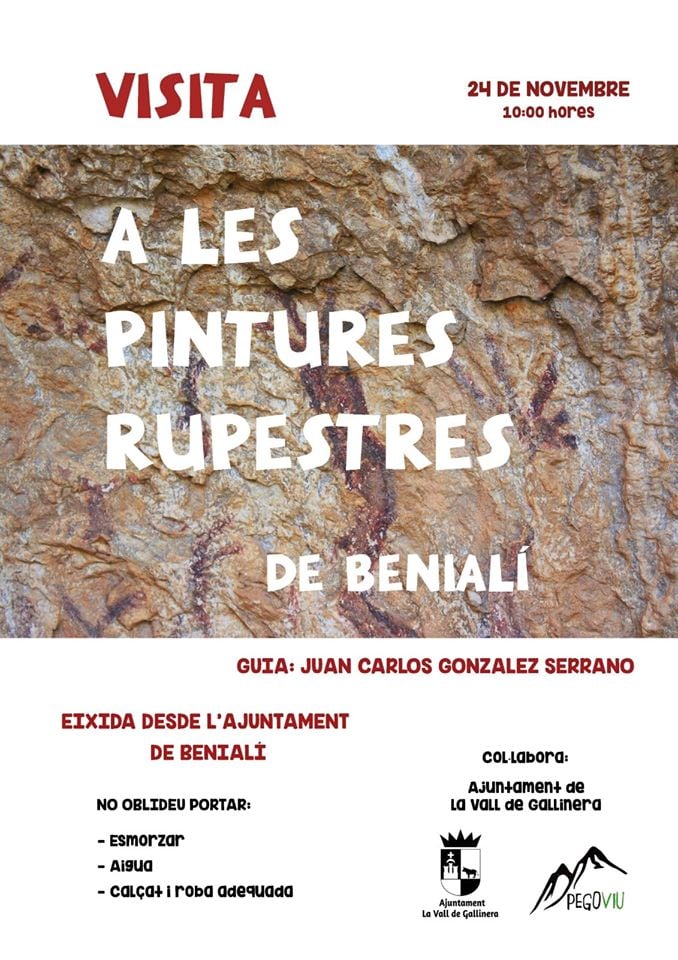 Visita a las pinturas rupestres en Benialí