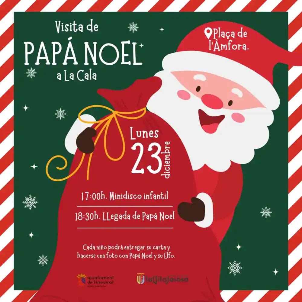 Visita de Papá Noel a La Cala