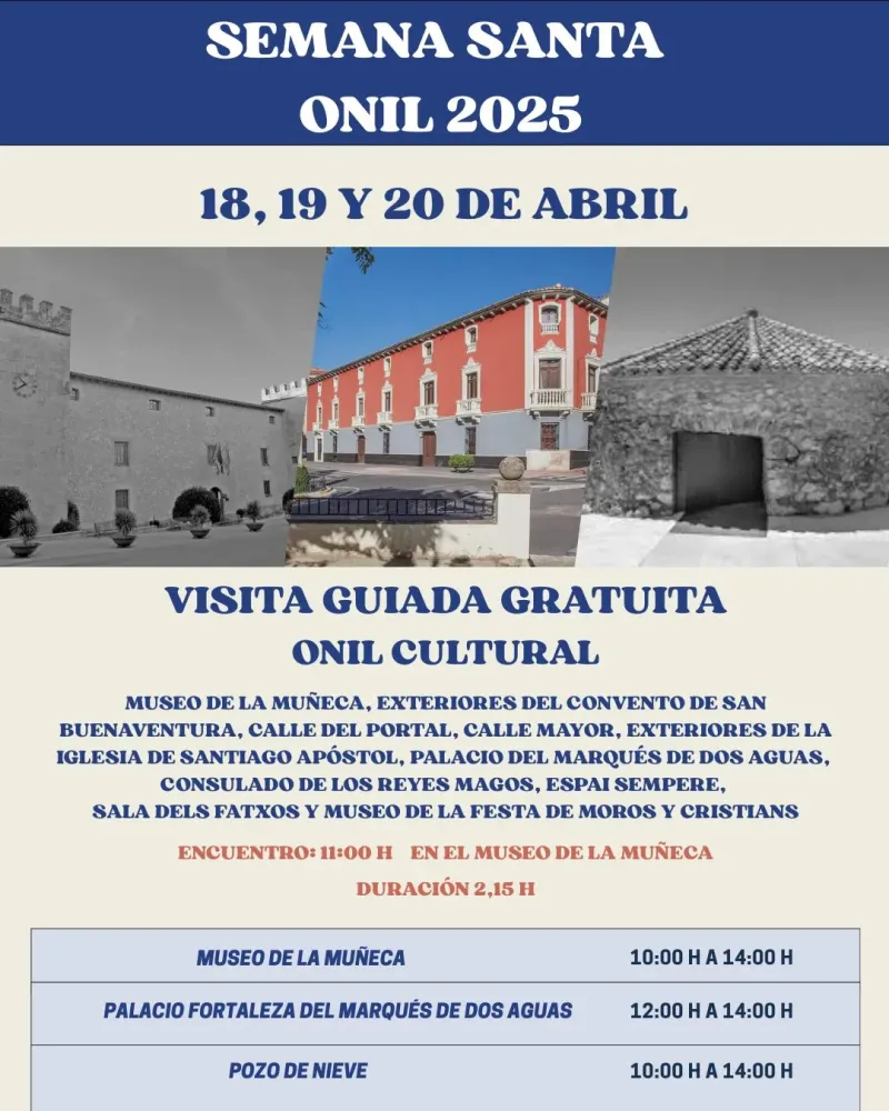 Visita guiada Gratuita Onil Semana Santa 2025