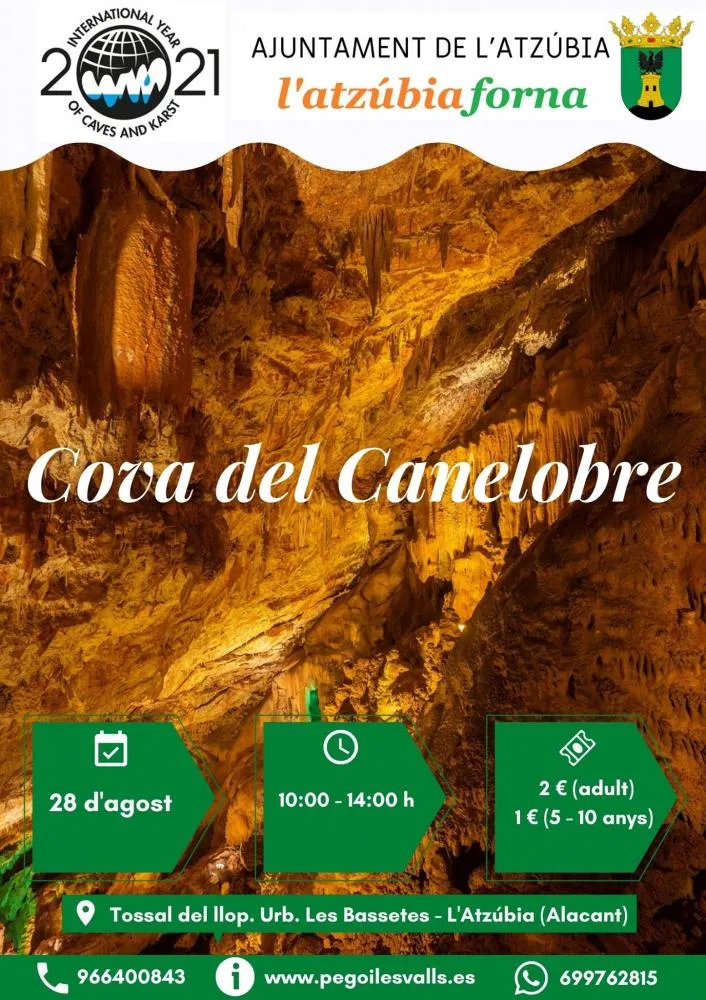 Visita la cova del Canelobre de L'Atzúbia