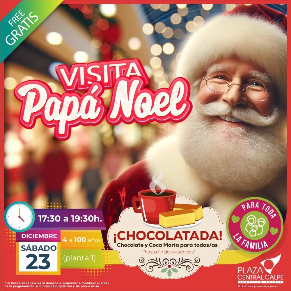 Visita Papá Noel a Calpe 2023