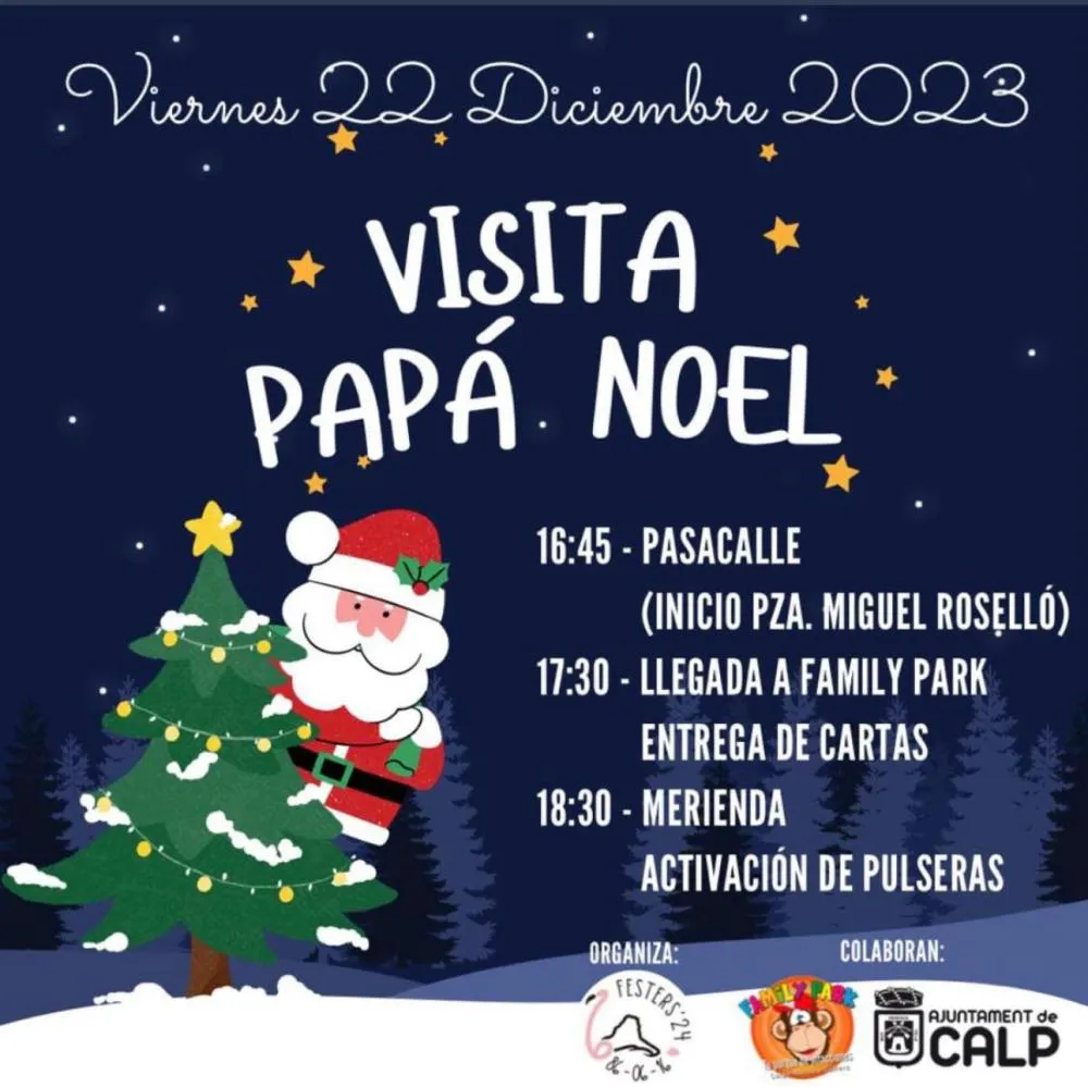 Visita Papá Noel a Calpe 2023