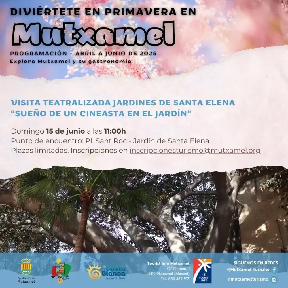 Visita teatralizada a los Jardines de Santa Elena "Sueños de un cineasta en el jardín"