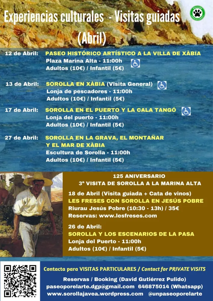 Visitas guiadas Abril Jávea 2025
