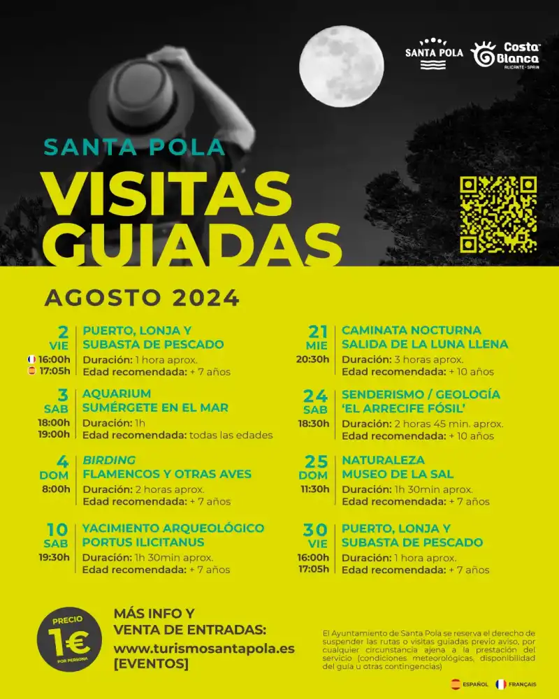 Visitas guiadas agosto Santa Pola 2024