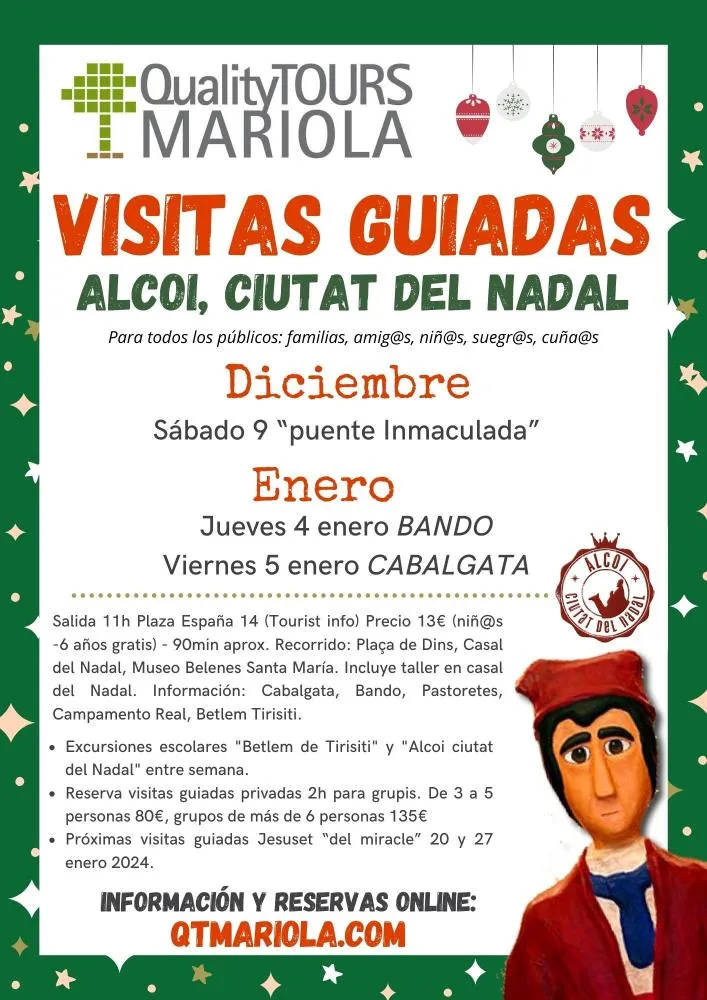 Visitas guiadas Alcoi ciutat del Nadal 2023-2024