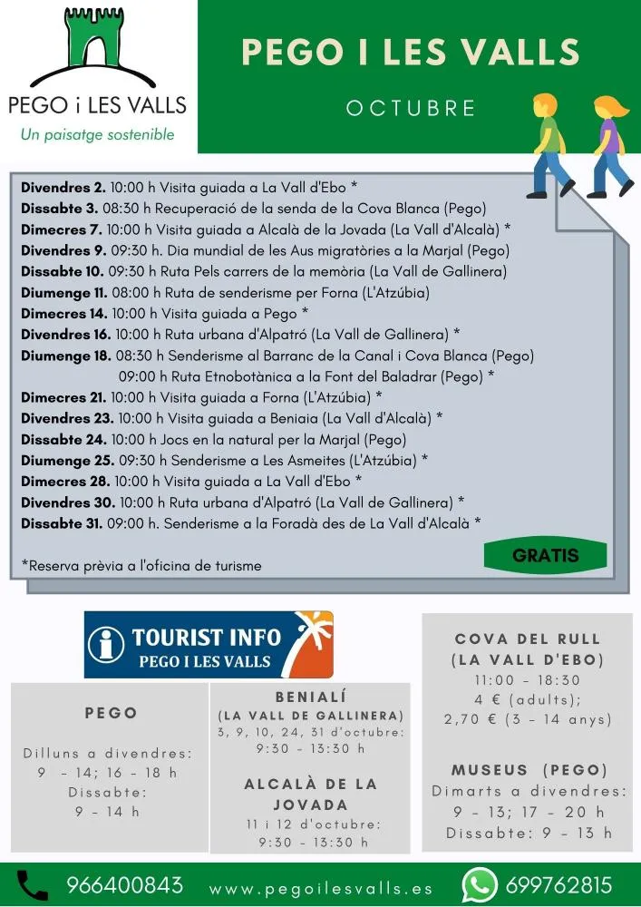 Visitas guiadas por Pego i Les Valls - Octubre 2020
