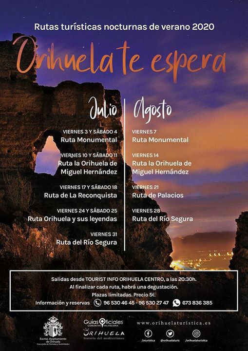Visitas nocturnas Orihuela: Ruta de los palacios