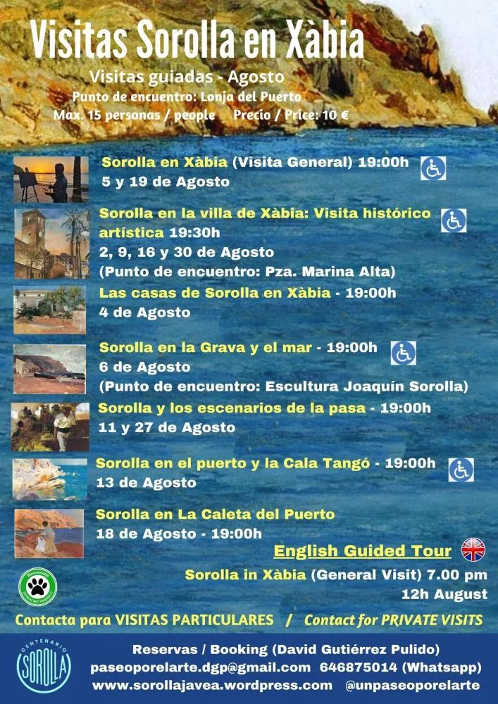 Visitas Sorolla en Xàbia Agosto 2023