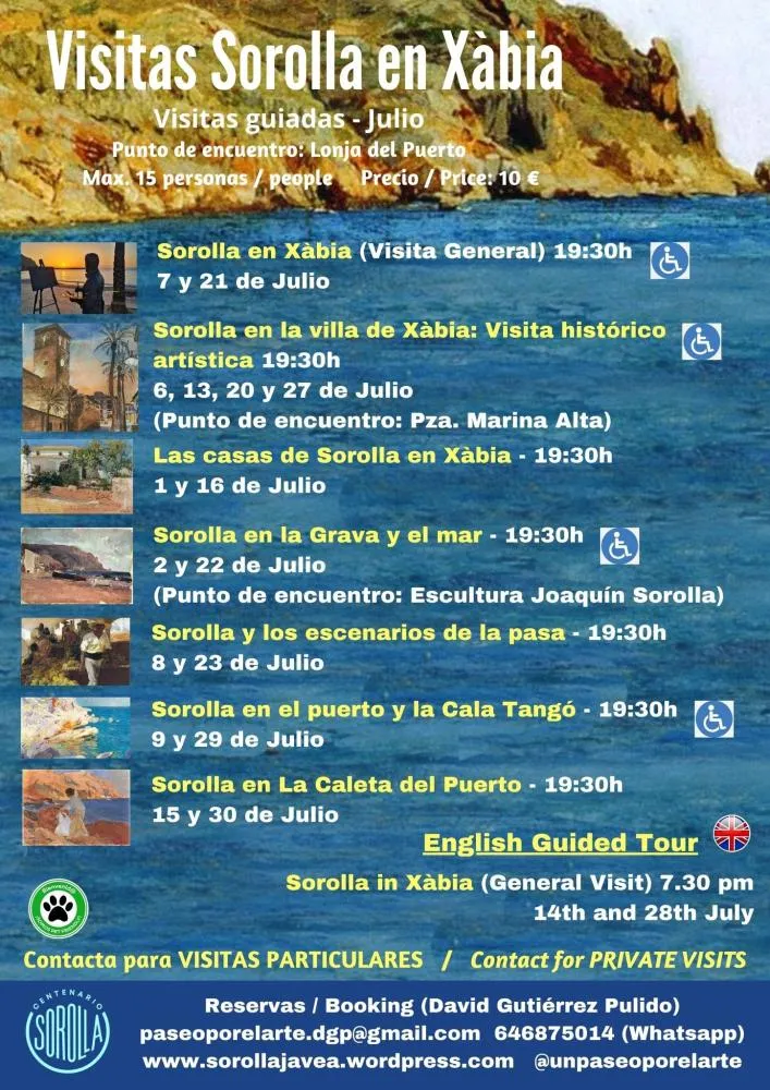 Visitas Sorolla en Xàbia Julio 2023