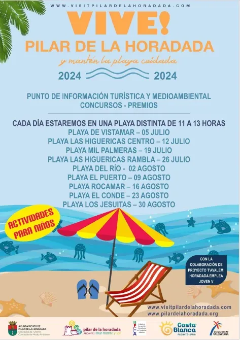 Vive Pilar de la Horadada 2024 en Playa el Conde ► Campaña de Promoción en Playas