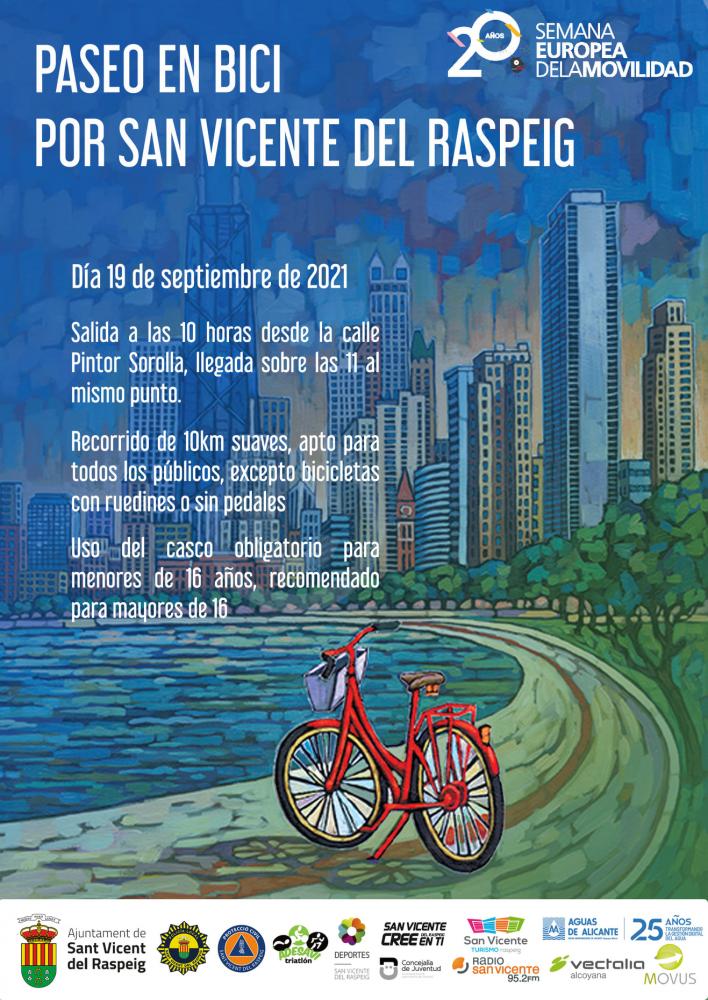 Vuelta en bici, talleres y diversas actividades - Semana de la Movilidad San Vicente del Raspeig 2021