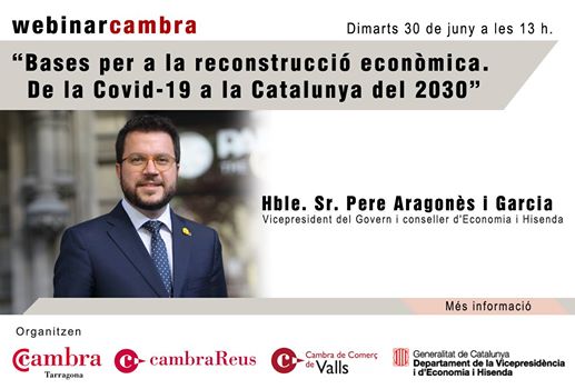 Webinar amb Pere Aragonès, vicepresident del Govern
