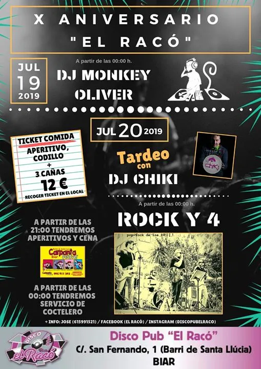 X Aniversario "El Racó"