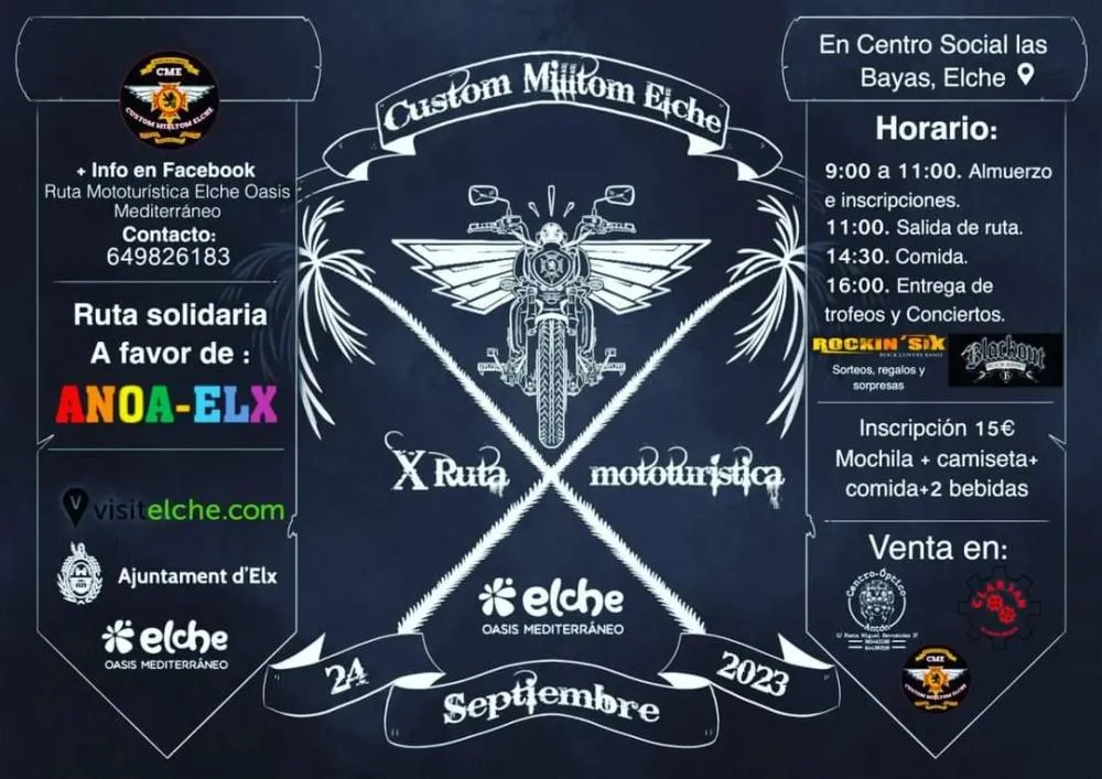 X Ruta Mototuristica Elche Oasis Mediterraneo