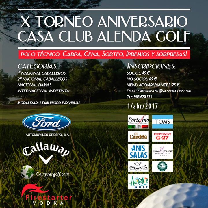 X Torneo Aniversario Casa Club Alenda Golf