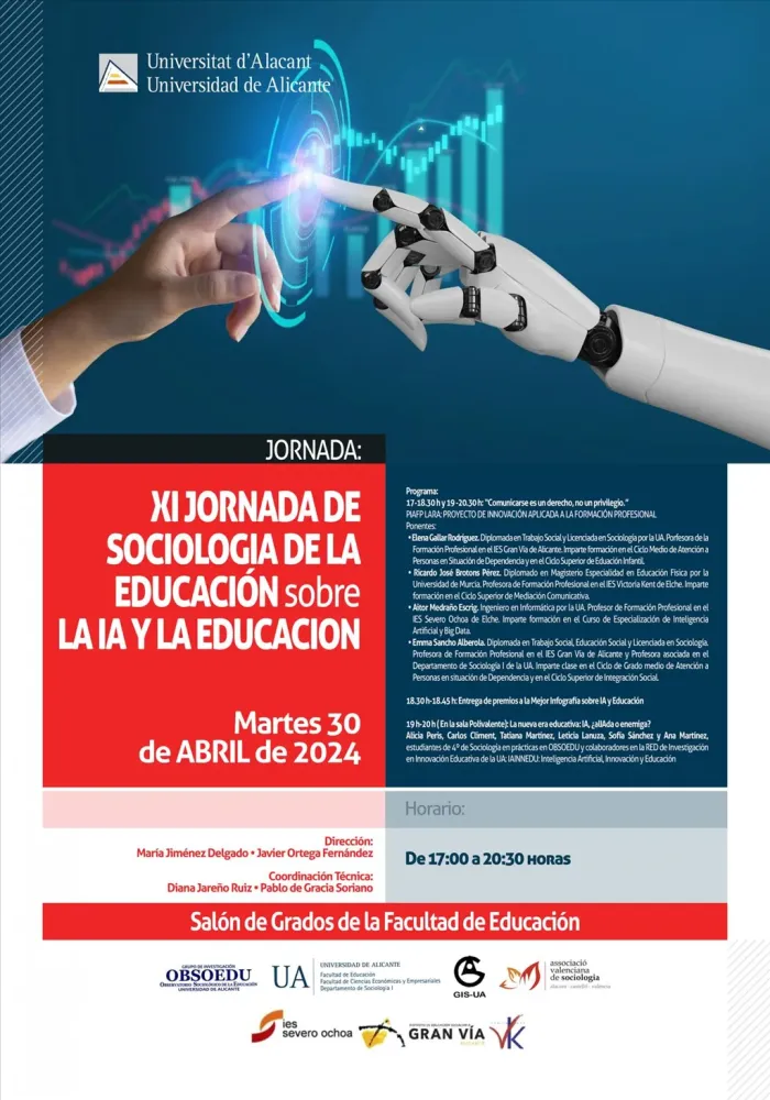 XI Jornada de Sociología de la Educación "Inteligencia Artificial y Educación