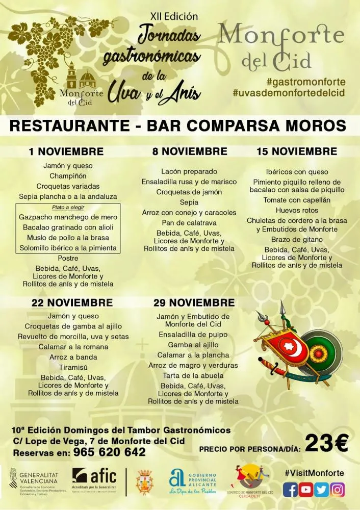 XII Jornadas Gastronómicas de la Uva y el Anís