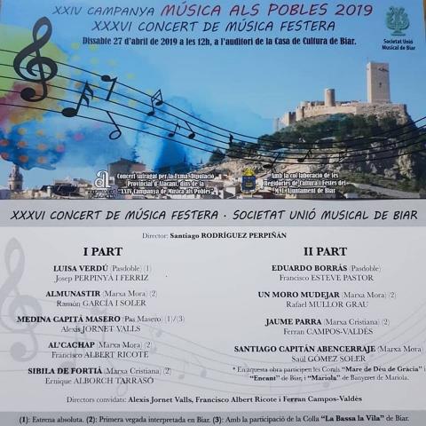 XXXVI Concert de Música Festera a Biar