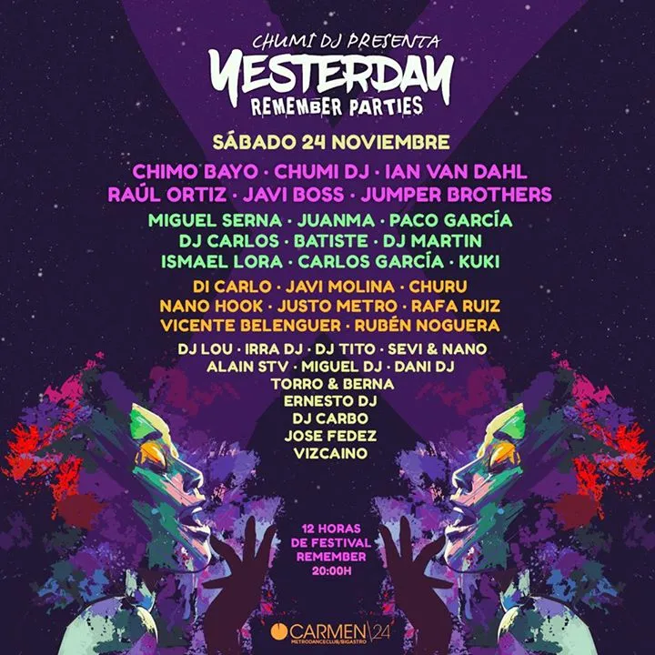 Yesterday Remember Parties con Chimo Bayo, Chumi Dj e Ian Van Dahl