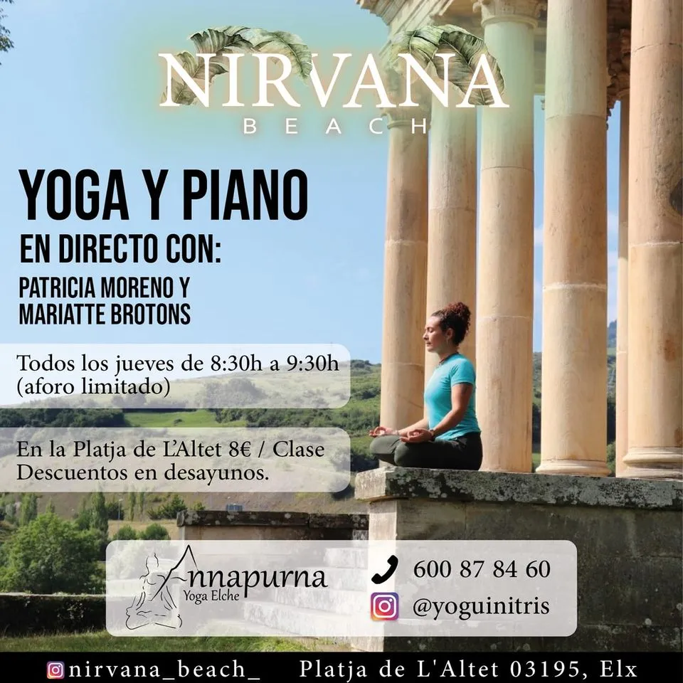 Yoga&piano en Nirvana Beach