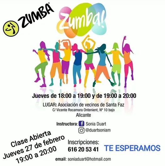 Zumba en Santafaz Gratis