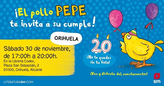¡El pollo Pepe celebra su cumpleaños en Orihuela!
