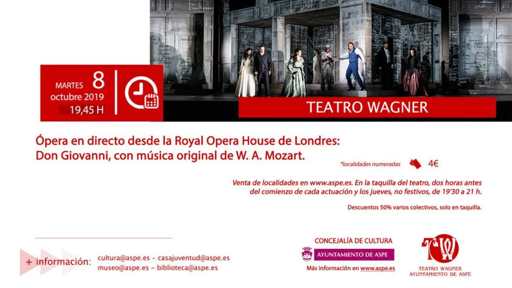 Ópera en directo desde la Royal Opera House de Londres en Aspe