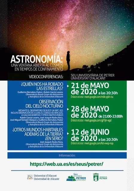 "Astronomía: una ventana abierta al cosmos en tiempos de confinamiento