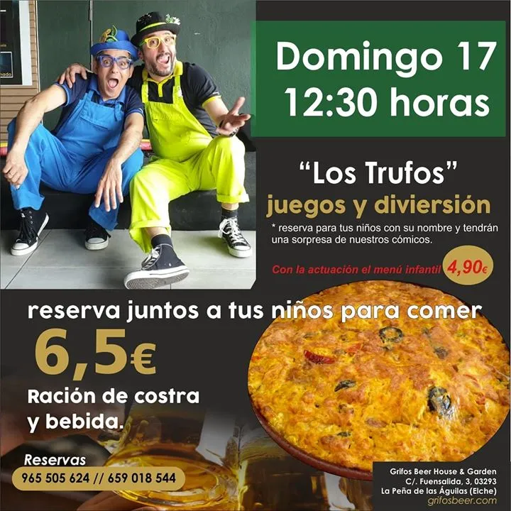 "Los Trufos juego y diversion en Grifos Beer Elche