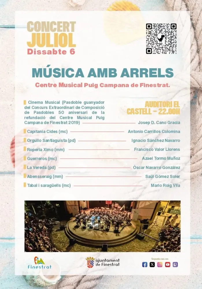 "Música amb arrels", homenatge en la música tradicional y festera de la banda de Finestrat